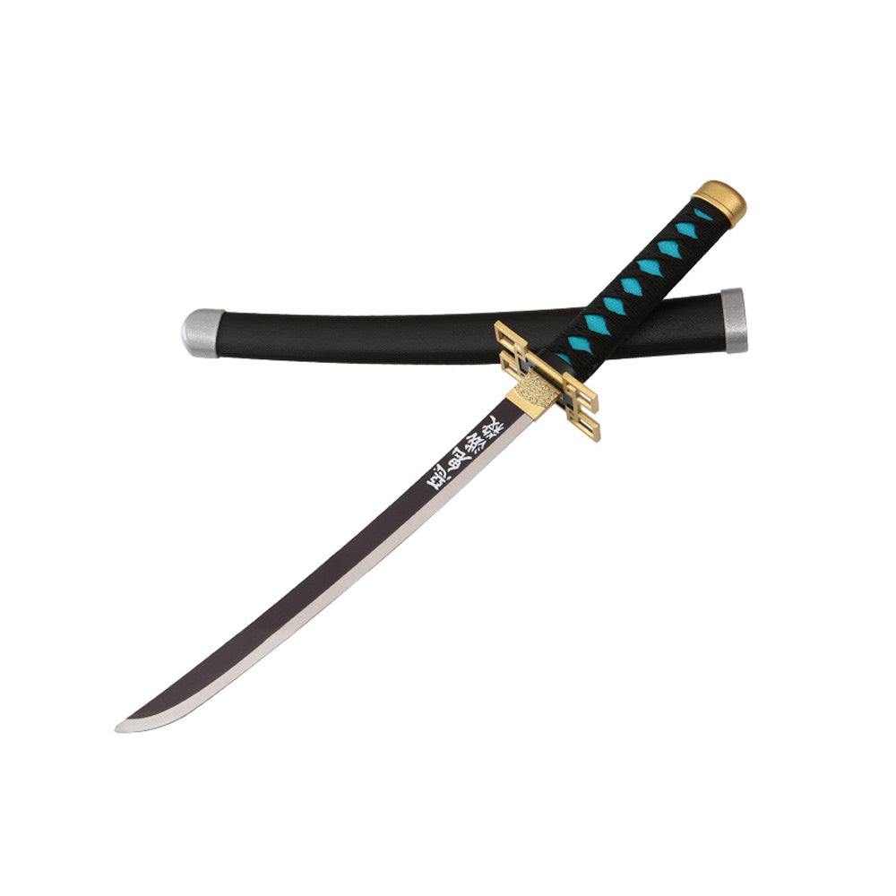 Tanto - Muichiro TokitoTanto sword - White Nichirin - Metal Demon Slayer Mini Katana - 45 cm - Image 4
