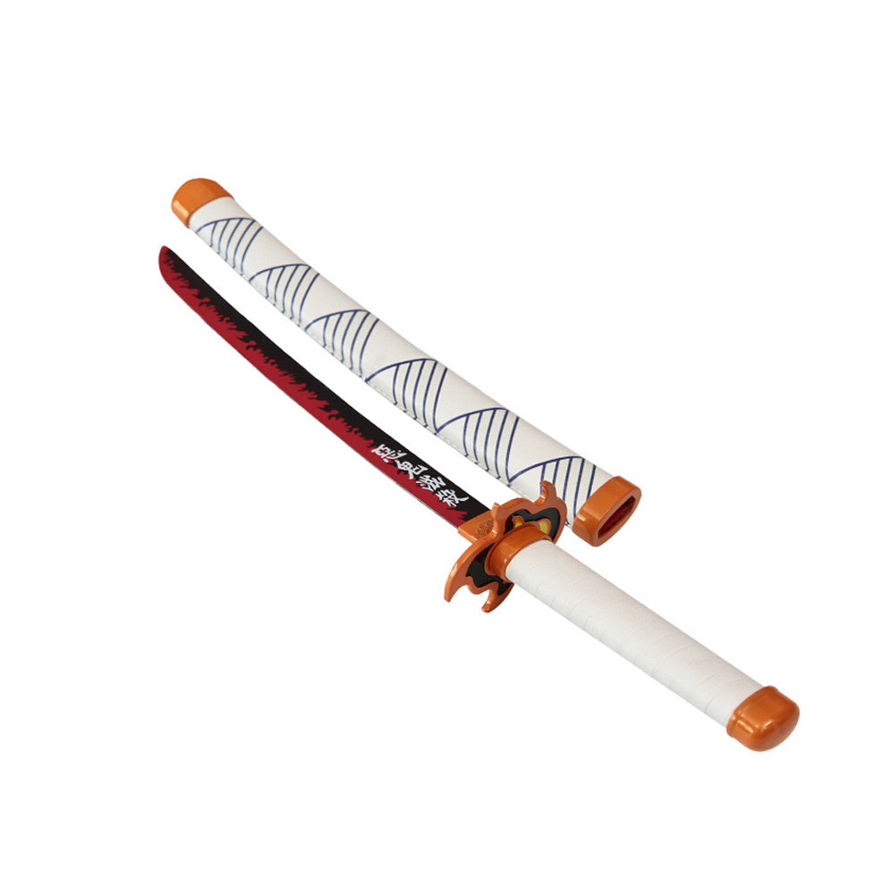 Tanto - Kyojuro RengokuTanto sword - Red Nichirin - Metal Demon Slayer Mini Katana - 45 cm - Image 3