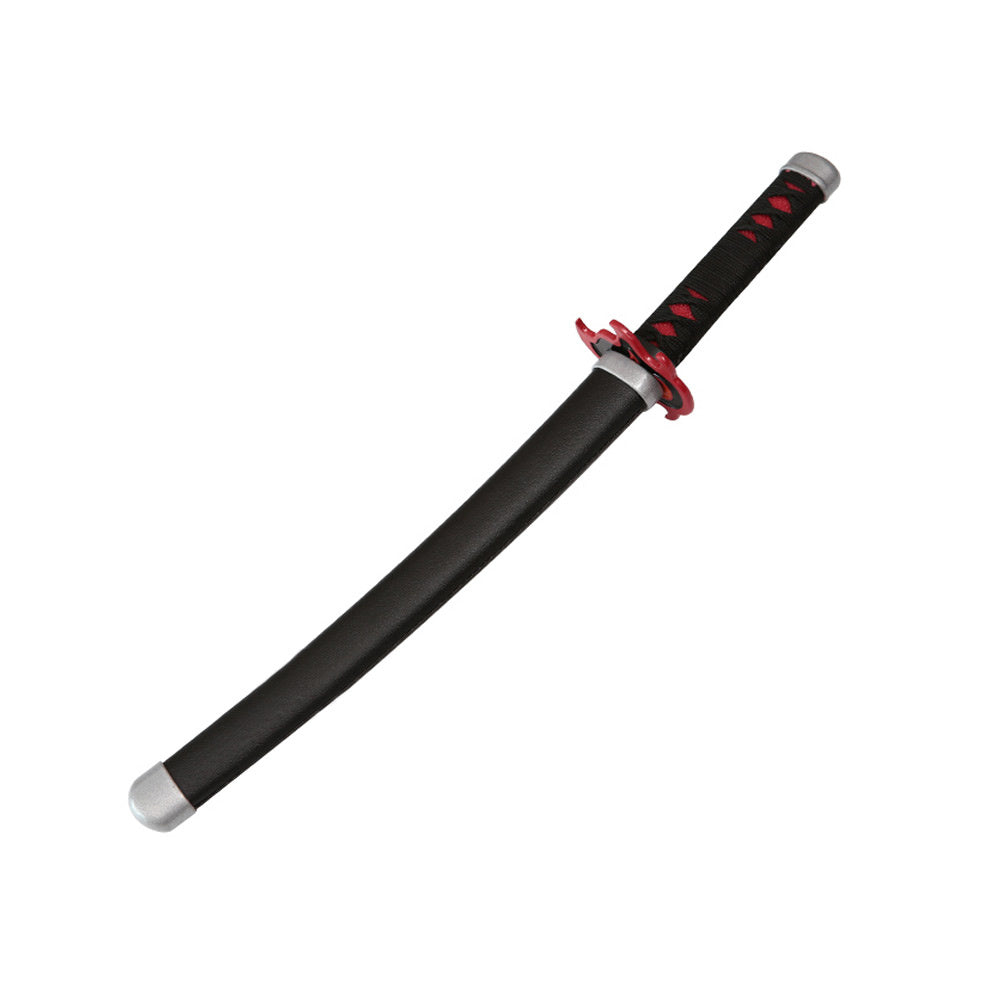 Tanto - Tanjiro Kamado v2 Fire Breath Tanto sword - Black Nichirin - Metal Demon Slayer Mini Katana - 45 cm - Image 2