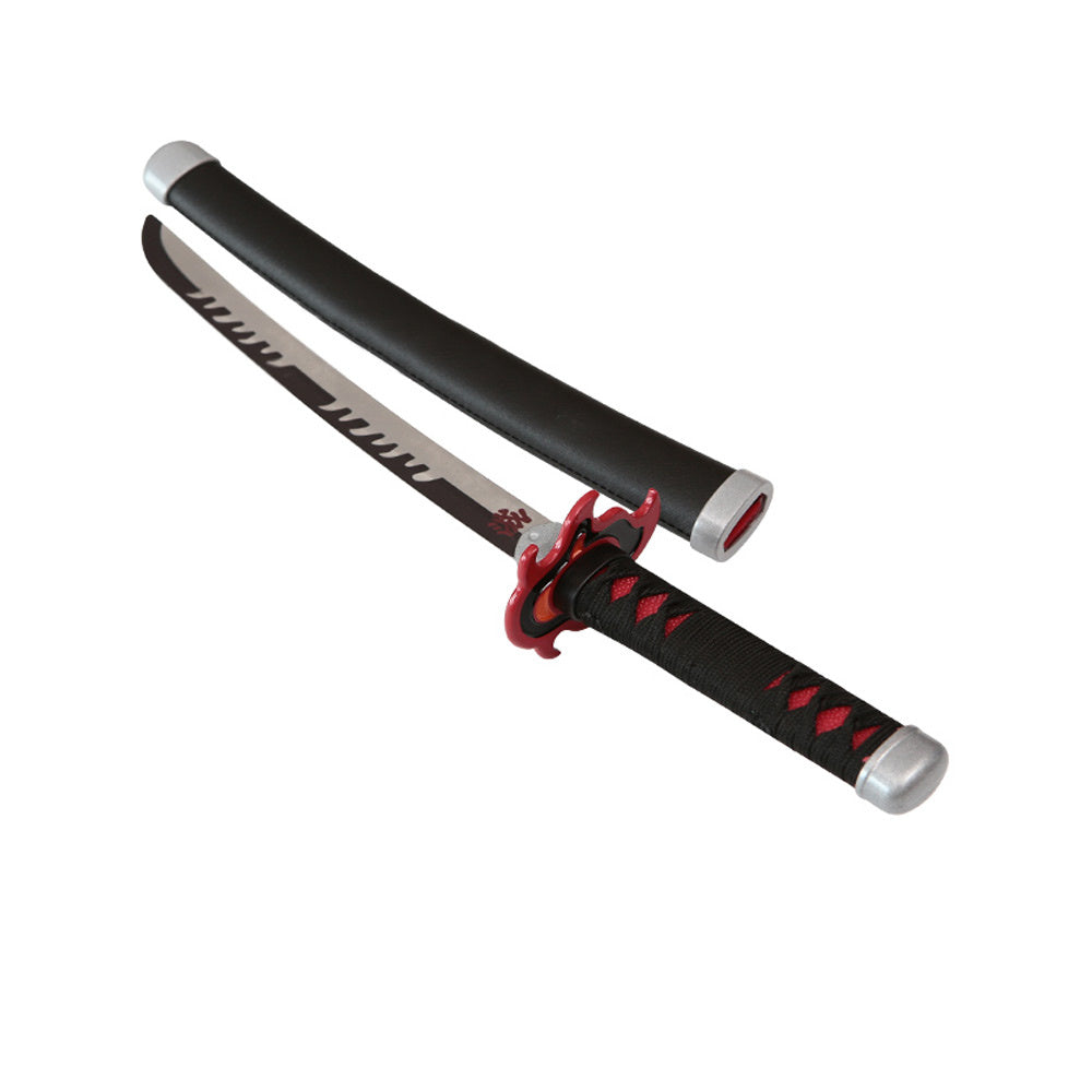 Tanto - Tanjiro Kamado v2 Fire Breath Tanto sword - Black Nichirin - Metal Demon Slayer Mini Katana - 45 cm - Image 3