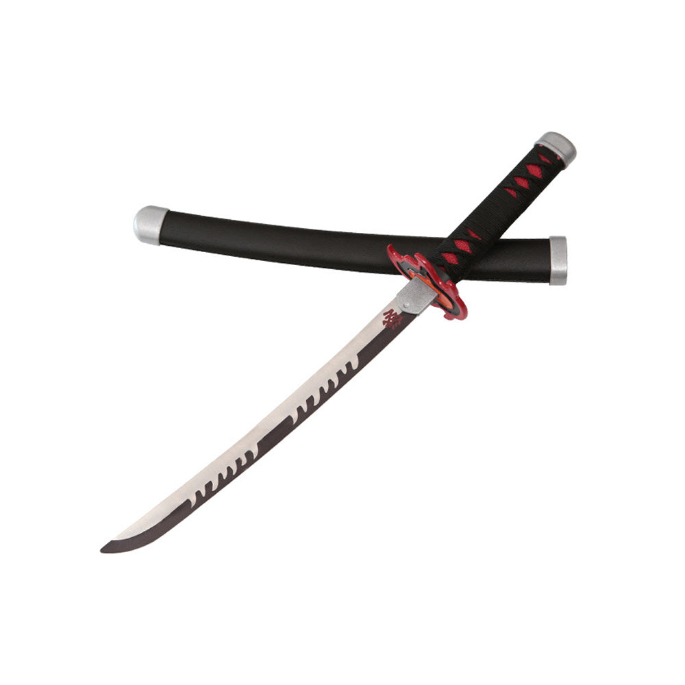 Tanto - Tanjiro Kamado v2 Fire Breath Tanto sword - Black Nichirin - Metal Demon Slayer Mini Katana - 45 cm - Image 4